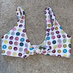 donut patterned bikini top